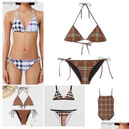 Maillots de bain pour femmes Designer Y Maillot de bain Solide Bikini Set Textile Taille basse Maillots de bain Beach Wear F Lettre Maillot de bain pour femmes Drop Otq5N