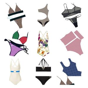 Dames Zwemkleding Modeprint Dames Bikini's Badpakken Hoge taille Textiel Badpakken Y Backless Dames Bikini Set Drop Delivery Appa Otkdv