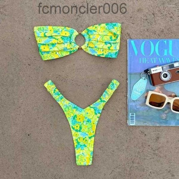 Microbikini con realce para mujer, traje de baño Sexy para mujer, conjunto brasileño Sexy, trajes de baño con Tanga, ropa de playa estampada para gimnasio 2024