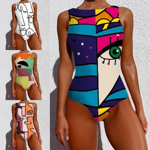 Swimwear Womens Sexy Print Swimsuit 2023 Femme Bodys Sport Femmes Backless Push Up Bathing Costume Beachwear Drop 230224