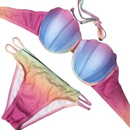 Maillot de bain femme maillot de bain sirène Bikini coquille européenne et américaine femmes