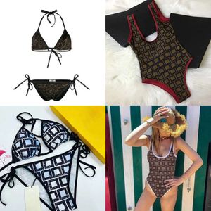 Dames badmode zwempakken bikini klassiek f2 letter geprinte bra bodysuit bikinis zomer zwempak mode een tweedelige strandontwerper pakken s s s s s s