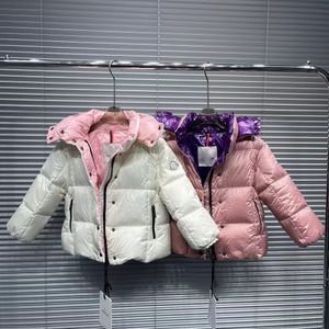 sudaderas con capucha abrigo de niña abrigos de plumón ropa de bebé chaqueta para niños Niños con capucha Lindo Grueso Cálido Outwear diseñador Cinturón largo con letras Chaquetas con cremallera blanco rosa