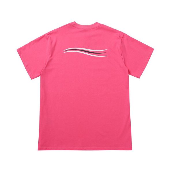 T-shirt pour femme classique de couleur bonbon à la mode Macarons Wave Tees Casual Summer Short Sleeve Mens Tops Ins Hot