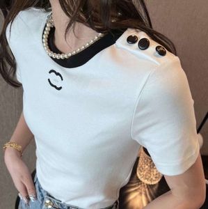 Designer T-shirt pour femmes pour femmes chemises avec lettre et point de mode Tshirt brodés d'été