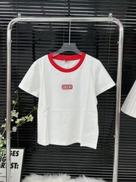 Designer T-shirt pour femmes Miu pour femmes chemises avec lettre et tshirt de mode avec des lettres brodées