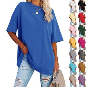 T-shirt pour femmes vêtements femme vierge tshirt nouvelle couleur manches épaules en vrac