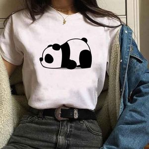 Womens T-shirt grafisch cartoon olifant panda korte mouw schattige dames harajuku tee top vrouwen