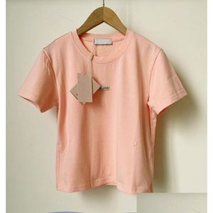 T-shirt femme T-shirt Femmes t-shirt recadrés Tops de luxe Designer Charming femme chemises à manches courtes rond du cou rond