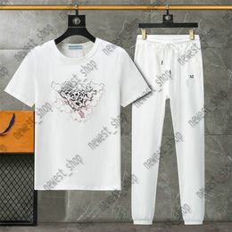 T-shirt Pantalons de t-shirts pour femmes costumes d'été 2 pcs sets tshirts Designer Luxury Sportsuits Cotton Geometric Black White Classic Jogger