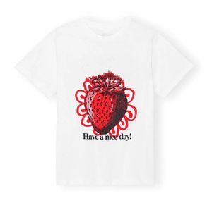 Dames t shirts designer shirt aardbeien print casual ronde nek los katoen kort mouwen bovenste t-shirt voor vrouwen ido