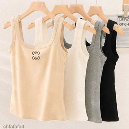 Tapa de tanques de mujer Summer Slim Slim Camis Camis Croptop Outwear Elástica Sports Tanks de punto 01 WMT9 WMT9