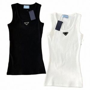Camiseta de chaleco de tanque de mujeres Triángulo de verano Top Camiseta Vest Casual Sleevel Vest Estilo clásico Disponible en una variedad de colores x2oe#