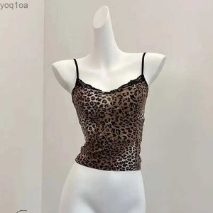 Tanks pour femmes Camis Femme Leopard Print Top Top à la mode Vestable à la mode