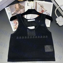 Womens Tanks Designer T-shirt Brief Gebreide Camisoles Sexy Hollow Tops Dames Kleding Twee Kleuren