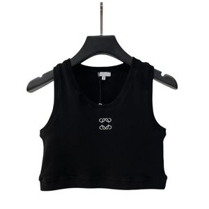 Chars pour femmes concepteurs réservoir top tops t-shirts sans manche en tricots brodés giletes lâches extérieures décontractées en tricot respirant pull-shirt pour femmes