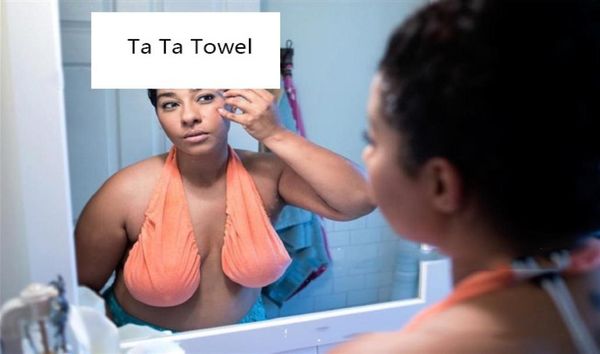 Womens Tata Toille Sexy Halter Toall Wear Casual todos los días Doubleed Doubleed después de la toalla de baño 9 Color para busto CH2795444