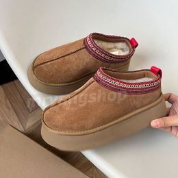 Dames tazz slippers tasman bont dia's klassieke mosterdzaad ultra mini-platform laars slip-on les petites suède wol blend winterontwerper wgg laarsjes maat 5-10