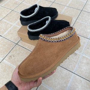 Pantoufles Tazz pour femmes Claquettes en fourrure Tasman Classique Ultra Mini Botte à plateforme Graines de moutarde à enfiler Les Petites Bottines de créateur en daim et laine mélangées