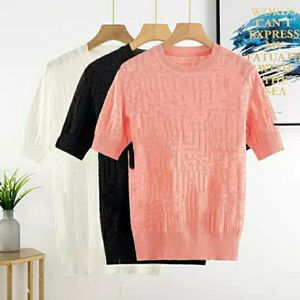 Dames T-shirt T-shirt F Designer Letter Grafische geavanceerde versie Frankrijk Trendy Kleding Lange mouw Short Sleeve 2 3 Colors Mode Channel