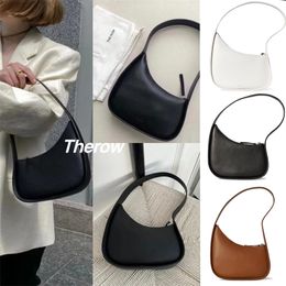 The Row Half Moon Underarm Designer Sac Womens Crescent Travel Luxurys Handbag Embrayage aisse en cuir même sac fourre-tout