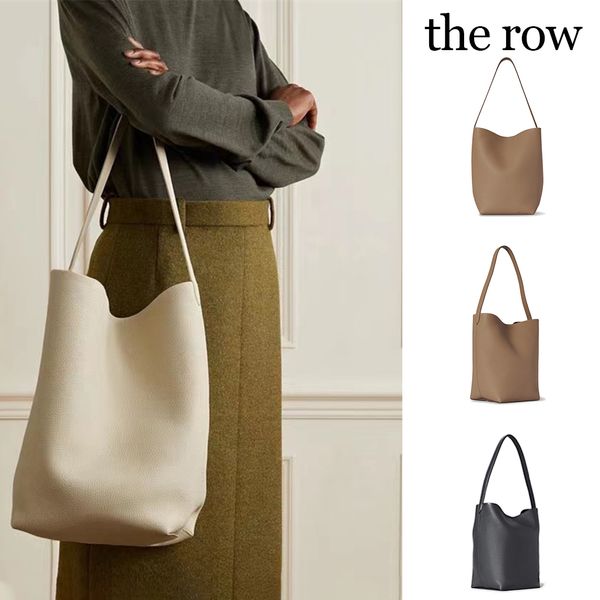 Bolso de mano de 3 tamaños para mujer The Row Park Bolsos de diseñador de lujo con bandolera Bolsos grandes de playa de verano Bolsos de asa superior Bolso de cuero genuino para hombre Bolso de hombro con embrague