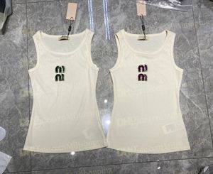 Womens Tops Shirt Designer Letter Tanks voor dames Miu Gebreid T-shirt