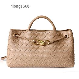 Dames Tote Cowhide One Venetass High Bottegs BA Quality Metal West/East Woven Lady Bags Ha Nieuwe ToSen Buckle Rope andiamo Leather Schouder 5497