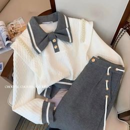 Conjunto de chándal para mujer, suéter deportivo, traje de moda, pantalón con capucha sólido, ropa deportiva coreana suelta y delgada de dos piezas 240326