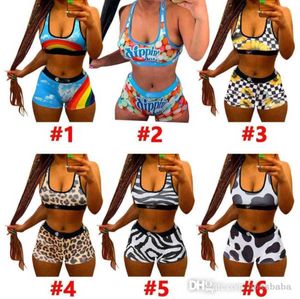 Femmes Survêtements 2 pièces Pantalon Set Designer 2023 Nouveau gilet et short d'été Bikini Tenues Sweat-shirt Slim Respirant Fiess Maillots de bain