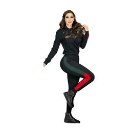 Chándales para mujer Diseñador Otoño Invierno Ropa Jogger Imprimir Carta Sudaderas con capucha Sudadera Pantalones Ropa deportiva Jersey con capucha Leggings Trajes Bodys