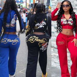 Femmes Survêtements Designer Zipper Sweats à capuche Deux pièces Pantalons Ensemble Nouveau Sweat-shirt Automne Printemps Casual Street Print Best Friend Vêtements S-XL