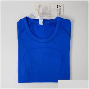 Spares de pistas para mujeres Lu-088 Camisetas de yoga para mujeres Camiseta alta altable transpirable Top de secado rápido sin costura Sport-cycl otuhx