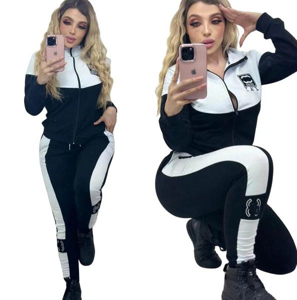 Femmes Survêtements Outfit 2024 Nouvelle Vente Chaude Mode Zip 2 Pièces Costume Printemps Sweat Ensemble Casual Pantalon De Haute Qualité Vêtements De Jogging