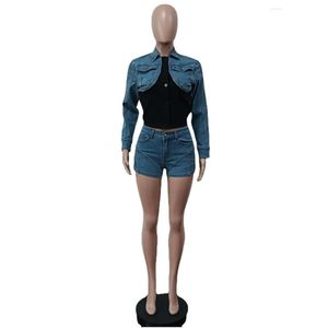Suits-survêtements pour femmes ynim jean 2 pièces Pantalage assorti des tenues 2023 Summer Women vêtements Y2K Biker Shorts Suits ensemble