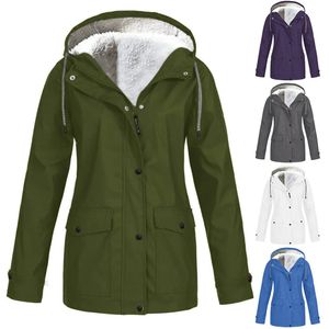 Trenchs pour femmes Mode dames chaud coupe-vent manteau coupe-vent polaire automne hiver femmes veste à capuche en plein air randonnée vêtements grande taille 231023