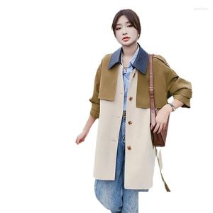 Trenchs pour femmes Superaen Design coréen Patchwork coupe-vent veste lâche printemps et automne manteau de couleur contrastée livraison directe A Otsai