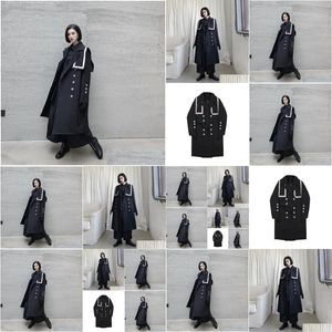 Dames Trenchcoats Dames Yohji Lint Grote Kraag Lange Jas Losse Windjack Vrouwelijke Japan Vintage Double Breasted Streetwear Gothic Dhh9B