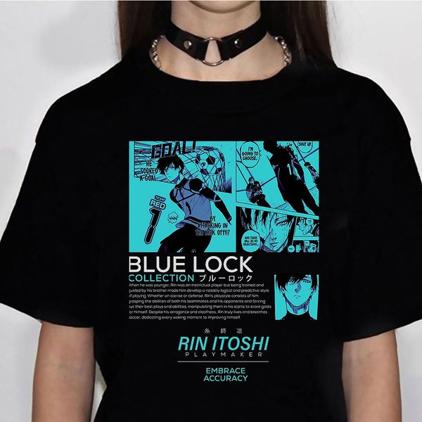 Camiseta para mujer Blue Lock Blue Lock Camiseta para mujer Gráfico Comics Camiseta Chica Anime 2000s Diseñador Ropa 230410
