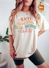 Camiseta para mujer, camiseta de colores cómodos, perro, mamá, cachorro orgulloso, mamá, regalo del Día de la madre, 100% algodón, camisetas de manga corta con cuello redondo 230418