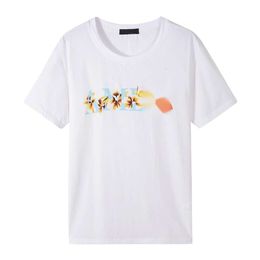 Femmes Tshirt Designer Original Qualité Hommes T-shirts Nouveau Casual Fleur Lettre Motif Col Rond Manches Courtes Hommes Et Femmes