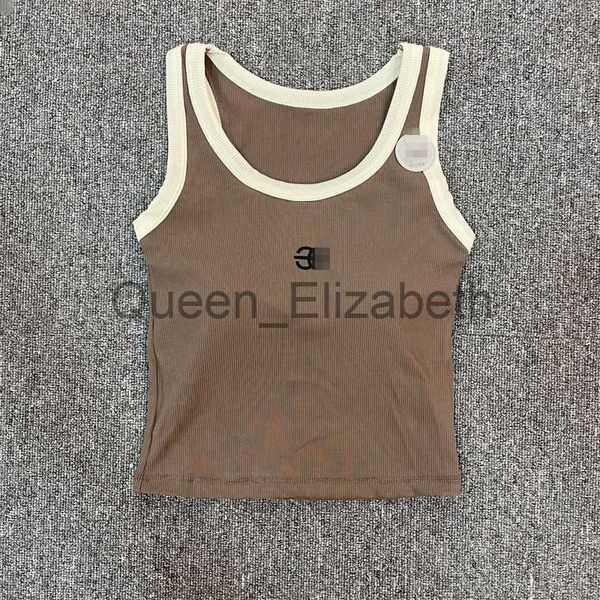 Womens TShirt designer t shirt femme LOWE cropped top knits Tankem brodé womens knits tops sexy sleeveless sport Tee yoga tees d'été gilets Fitness An J230615