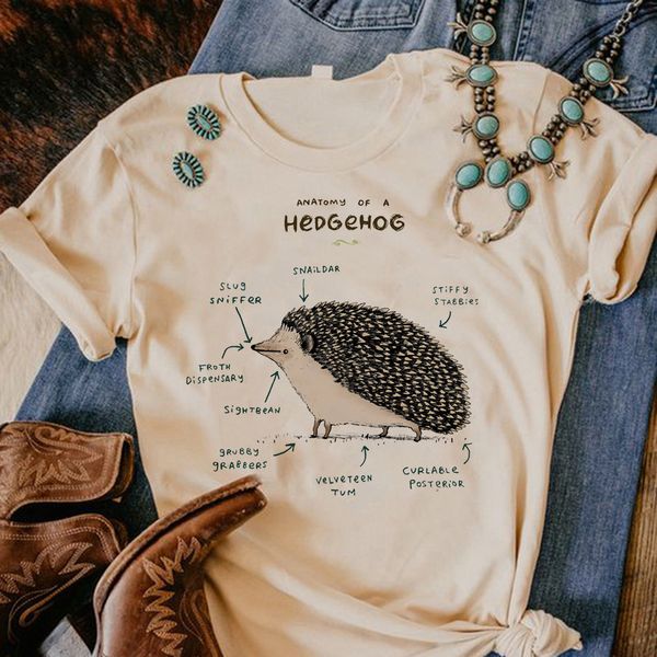 Tshirt pour femmes HEdgehog Top Femmes Designer Tshirt Girl Funny Clothes 230406