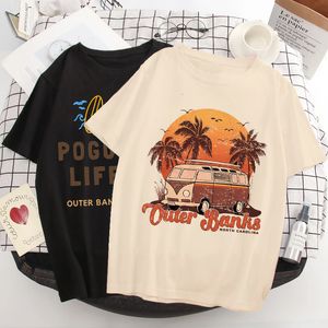 Dames t -shirt pogue life outer banken t shirt dames esthetische t -shirt north carolina outerbanks harajuku unisex grafisch tee tops vrouw 230403