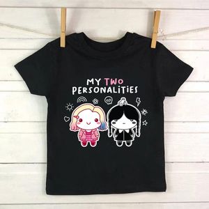 Dames t -shirt t -shirt woensdag addams kinderen ik haat mensen tekenfilms kleding jochie meisje boy boy navmore academy t shirt baby casual top 230411