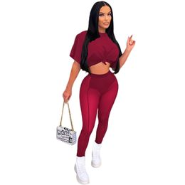 Dames Tweede stuk outfits 2pc Pant Set korte mouw Crop Top + Mesh Long Pant Suit Zomer Black Red Casual Deskled