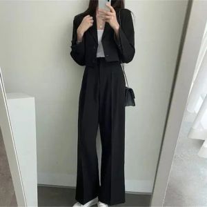 Mujeres Pantallas de dos piezas trajes de blazer abrigo de moda de manga largo