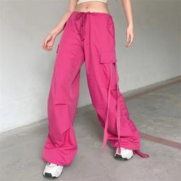 Womens Tweedelige Broek GOPLU Cargo Losse Baggy Zwart Koreaanse Mode Hoge Taille Broek Moda Pantalones Anchos Y Sueltos Mujer 230519