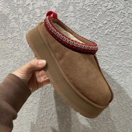 Dames uggskid Tazz Designer Mosterdzaad Booties Pantoffels Bont Slides Klassieke Ultra Mini Platform Boot Tasman Slip-on Les Petites Suede Wolmix Comfort Winter