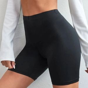 Short de cyclisme ultra-mince pour femmes, fitness, loisirs, taille haute, à la mode, été, bas de genou ultra-mince, noir, 240215